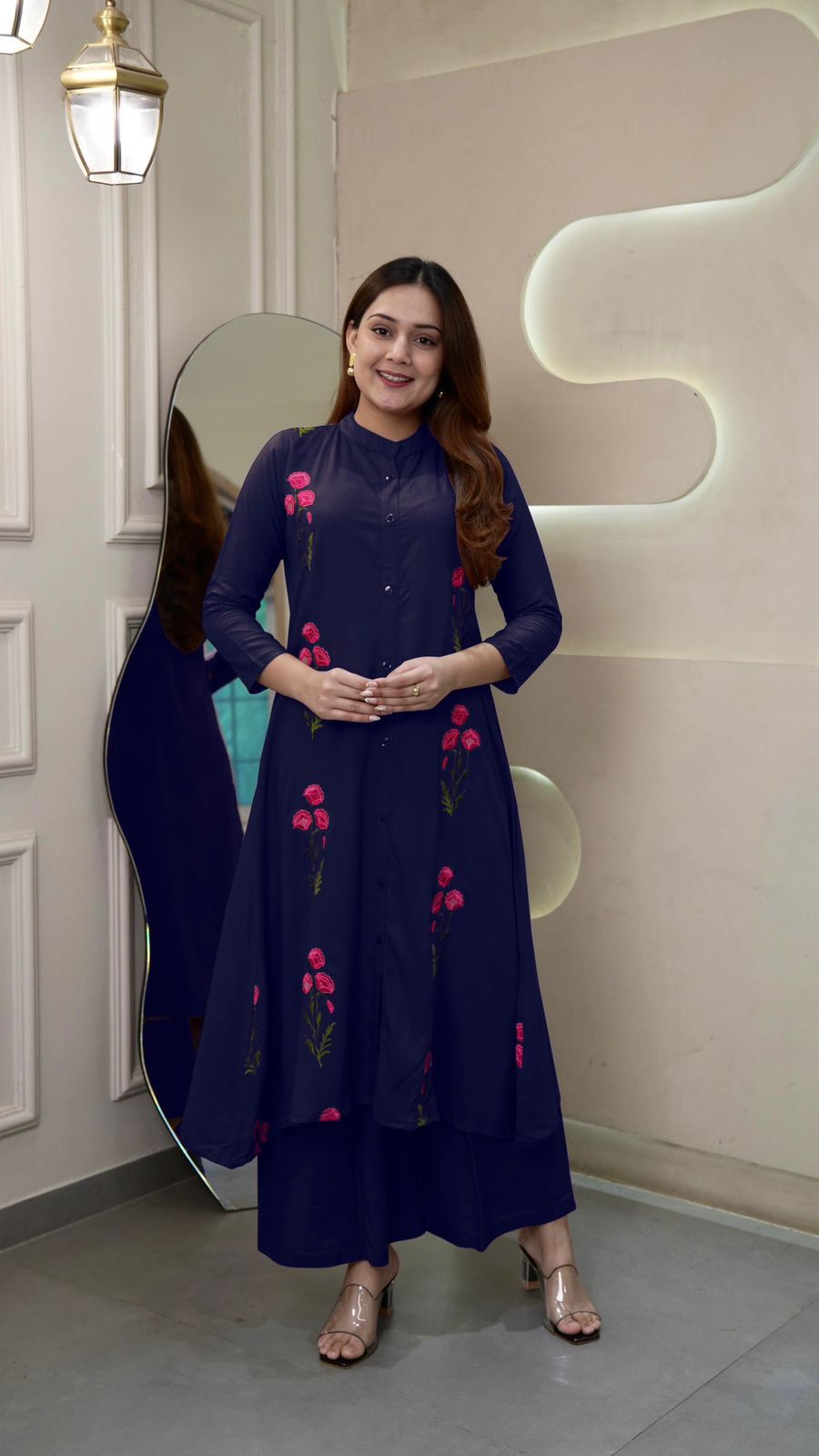 Maverick Fusion Long Flair Kurti Set
